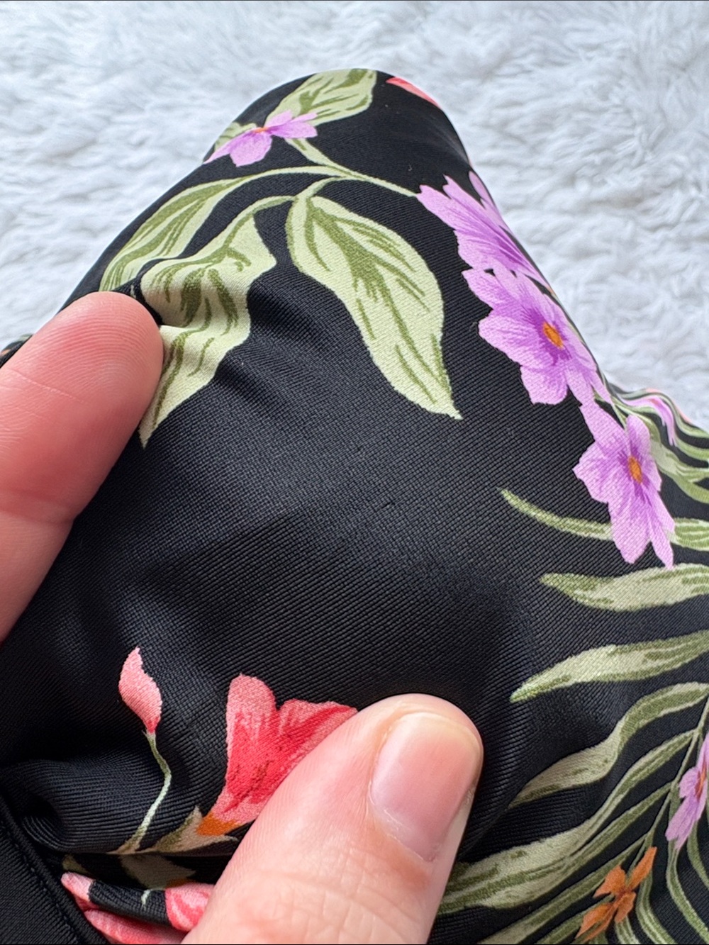 NWT Shade & Shore Black Floral Underwire Bikini Swim Top Size 38D - Picture 15 of 15